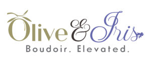 olive and iris logo with tagline